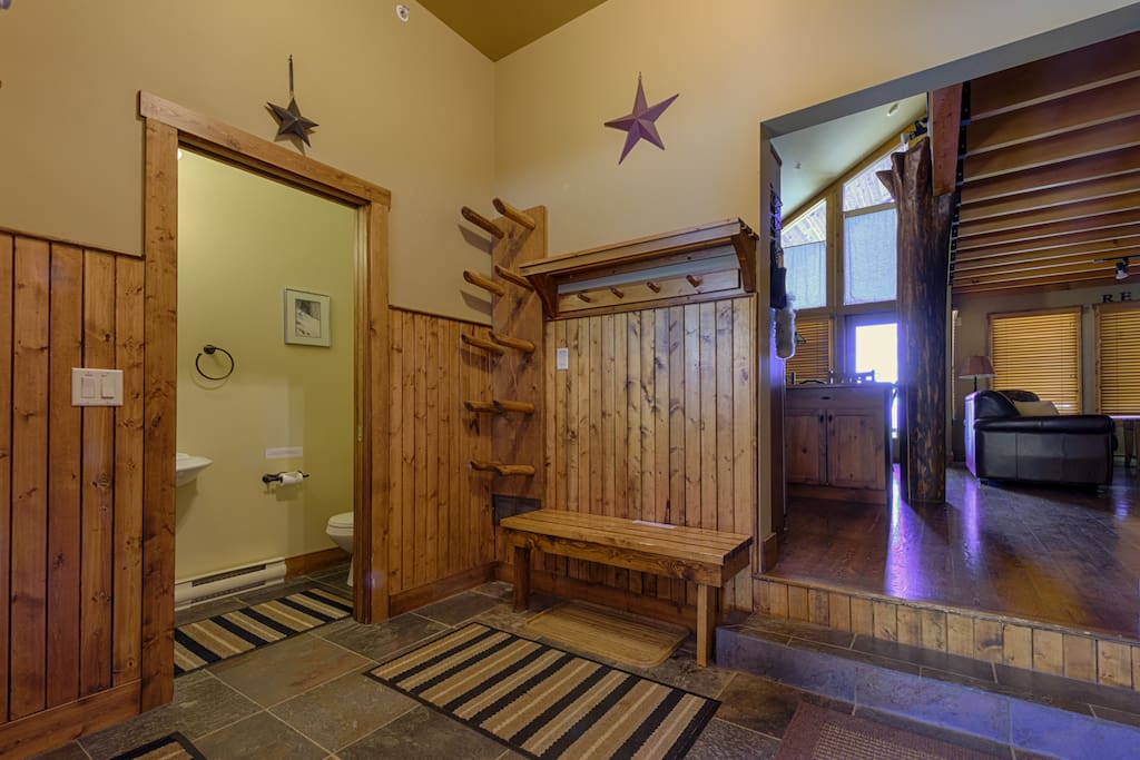 Our foyer has a 1/2 bathroom, boot dryer and lots of room to get ready for your daily adventures!