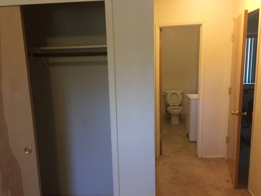 Closet and the private restroom
