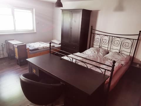 Quiet apartment with outdoor seating area