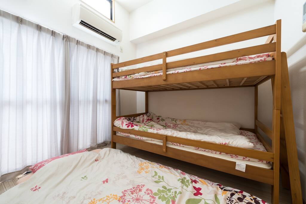 You can put futon and sleep