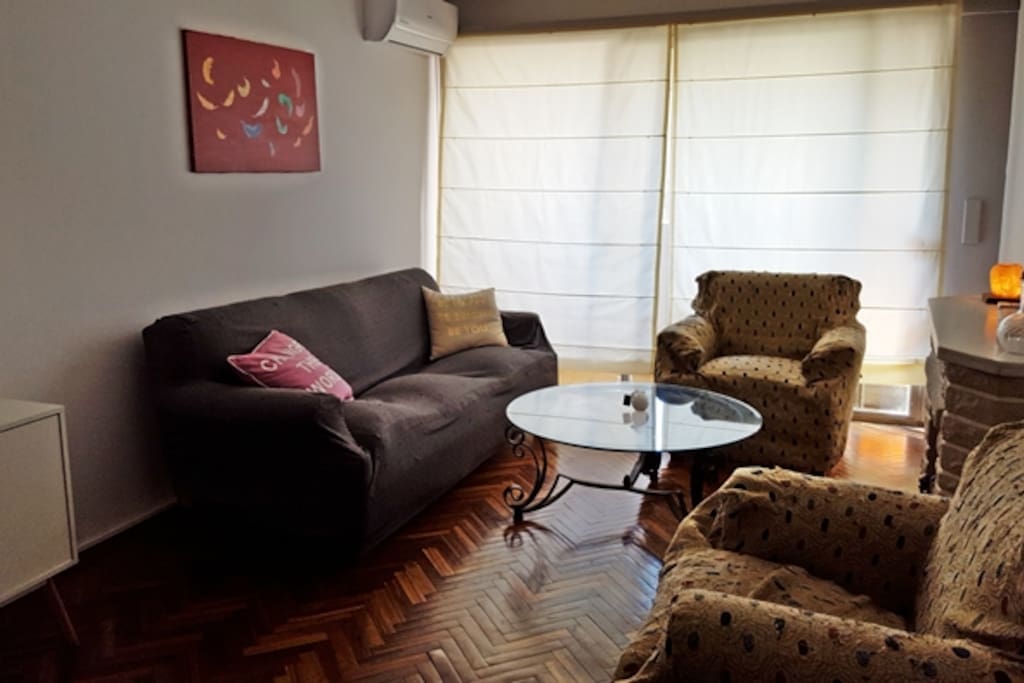 Living room and windows
