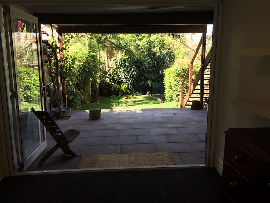 North facing sun filled backyard - this is the view from your room