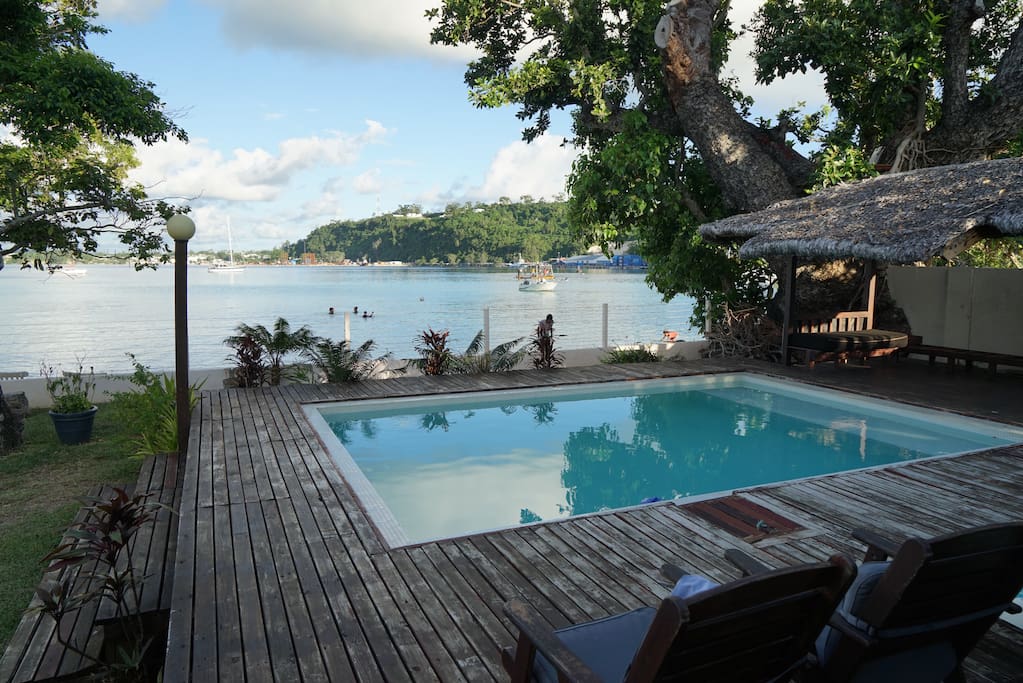 Pool Deck and Port Vila Harbour