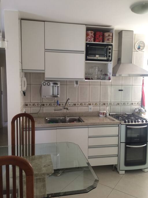 A cozinha pode ser utilizada.