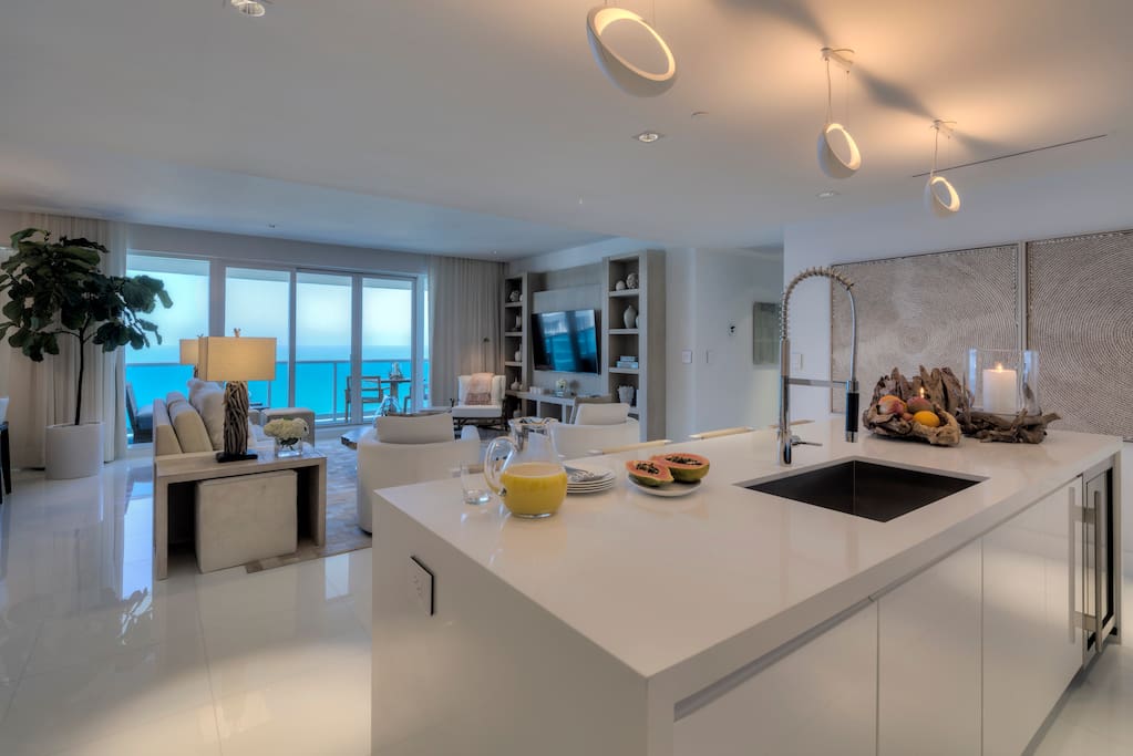 Ocean views from the kitchen