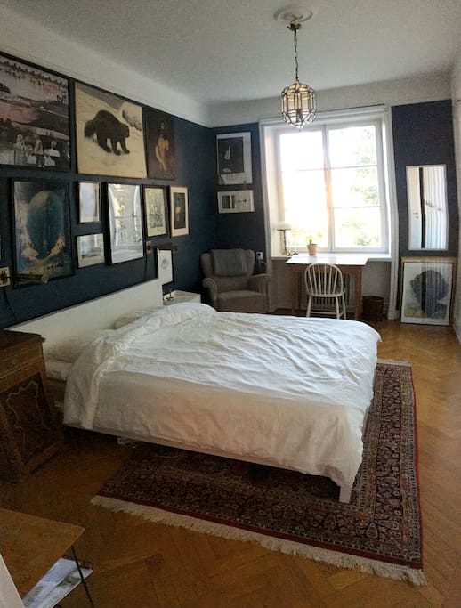 Master bedroom with desk