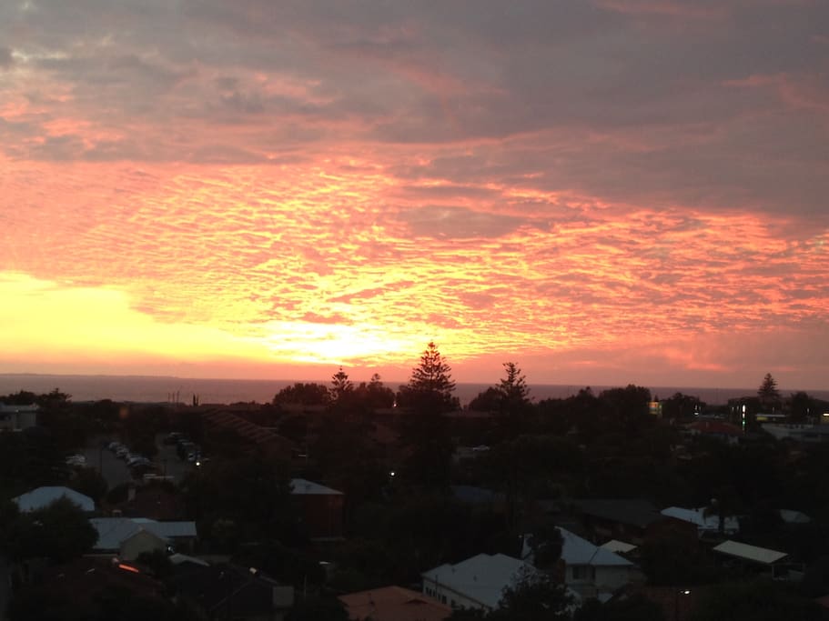 Sunset over Rottnest taken from balcony