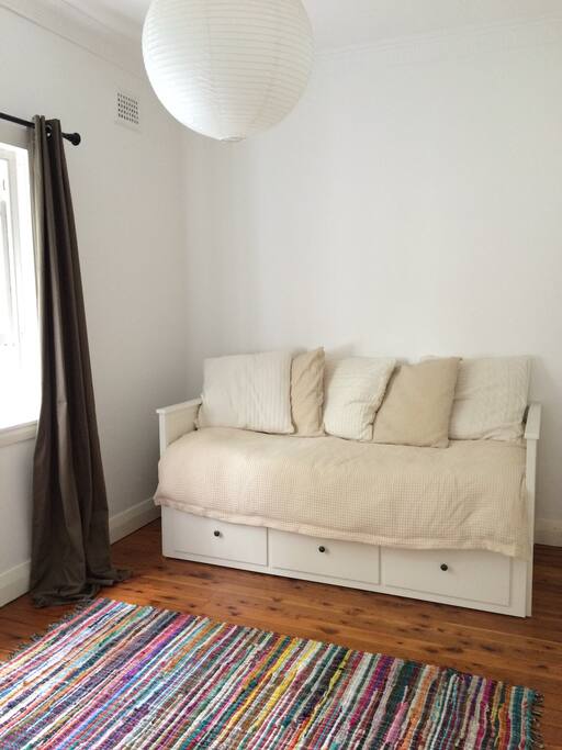 The second bedroom has a kingsize single bed that extends to a king double.
