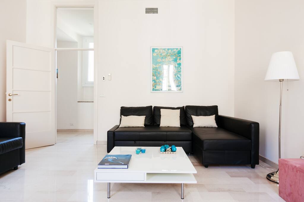 The living room: sofa bed x2
