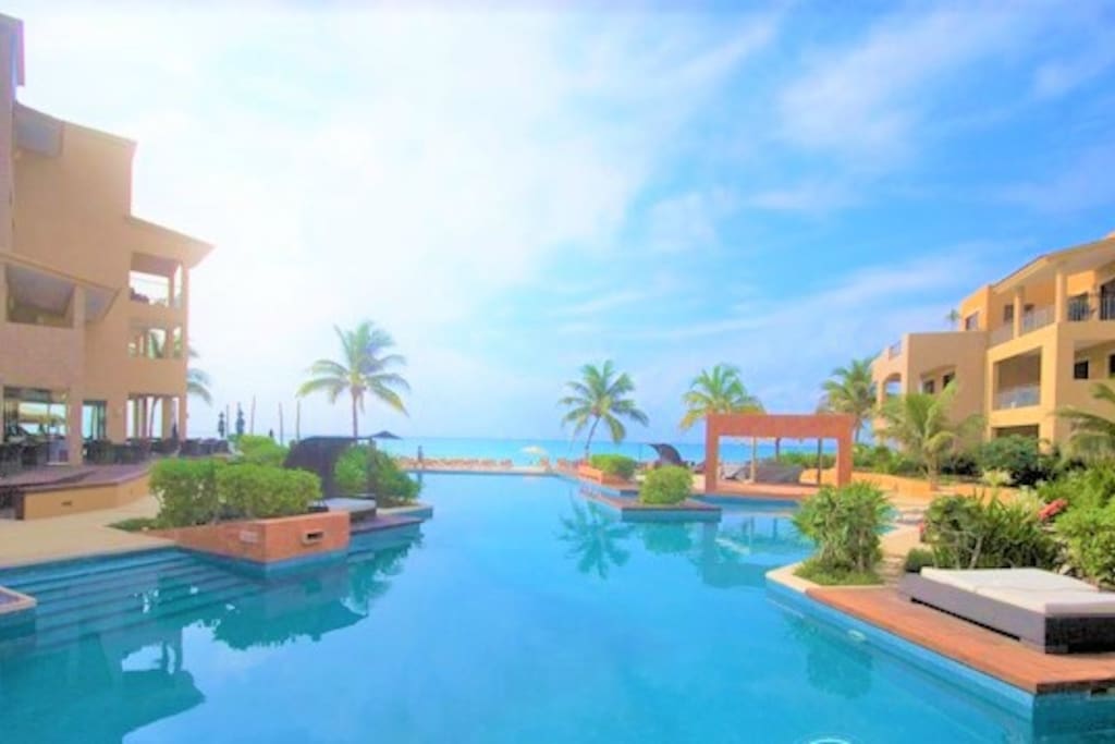 Pool with an ocean view