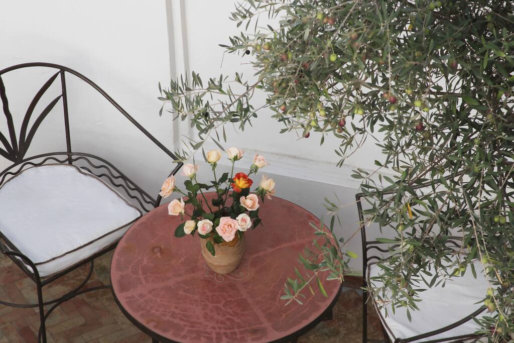 terrasse privative pour Rose des sables