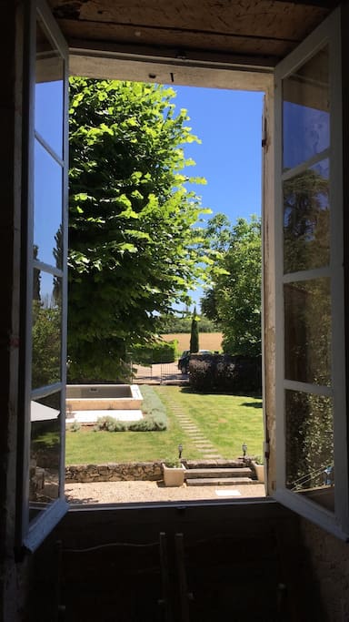 Garden looking out to car-parking area