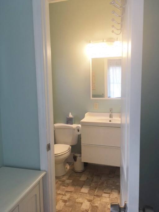 The entry from your bedroom directly into the bathroom