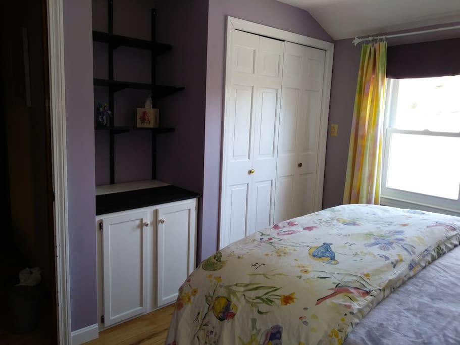 Your room with curtains (in case you want to block out the view)