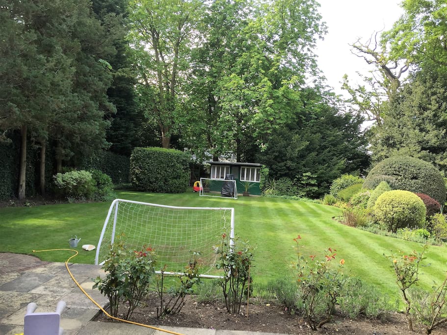 extensive landscaped garden