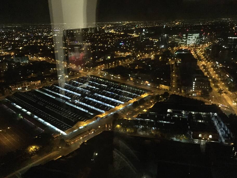 Night view of city and Queen victoiria market.