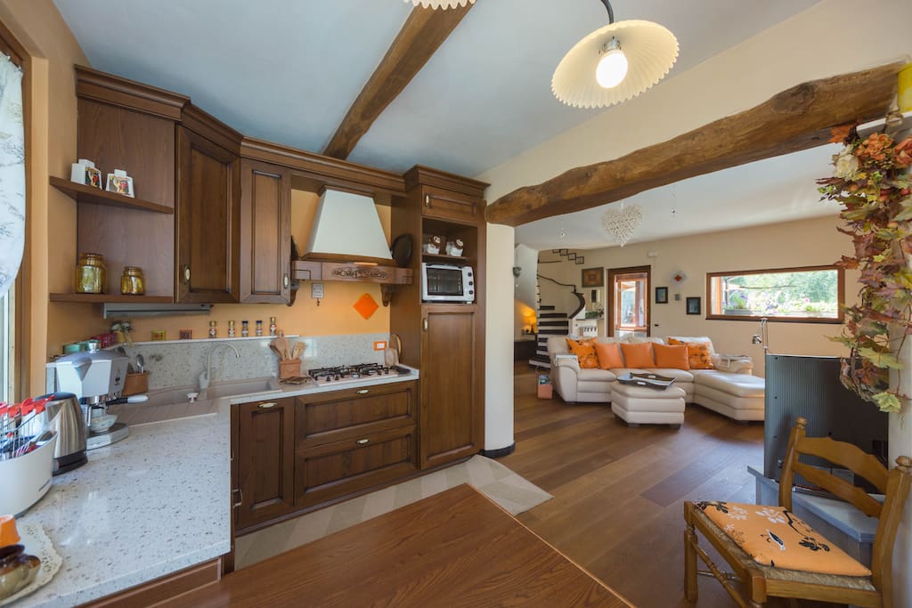 Open plan kitchen and living room