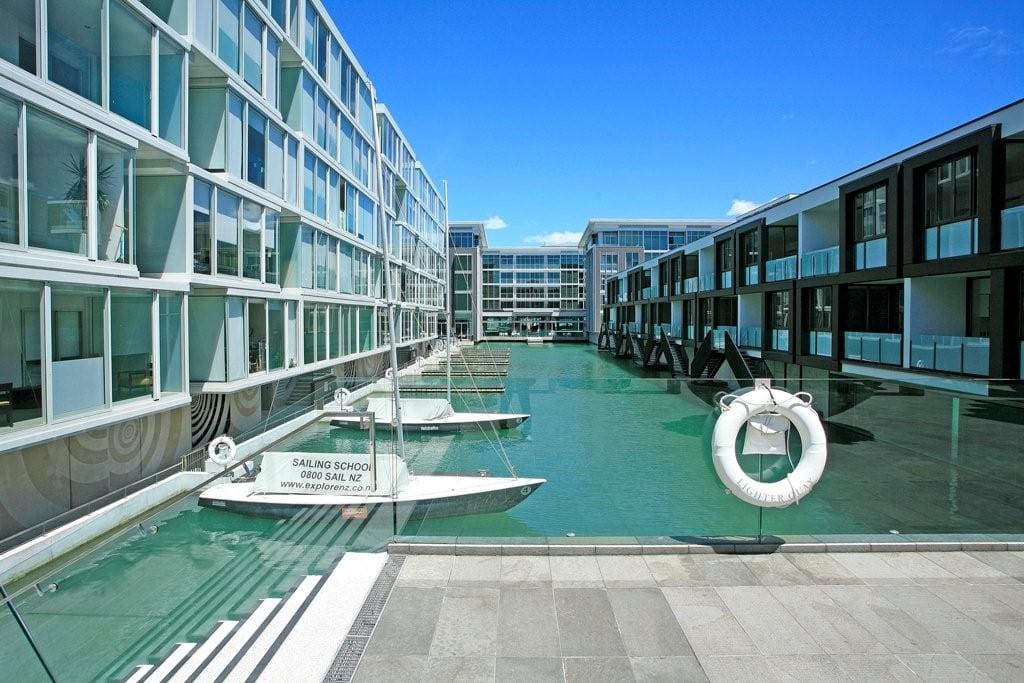 overlooking the private water way