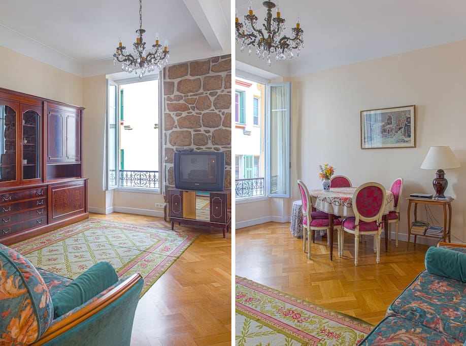 Composite of living and dining room