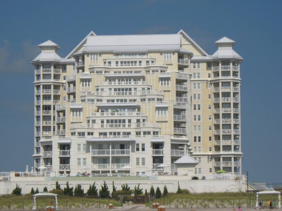 View of The Grand from the beach