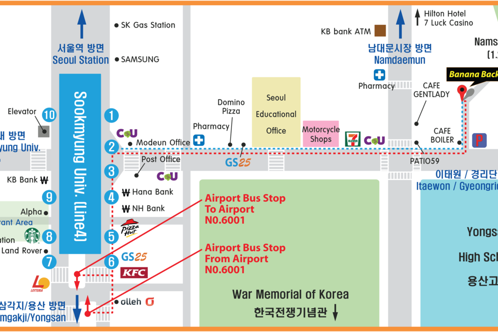 The map to come to Banana