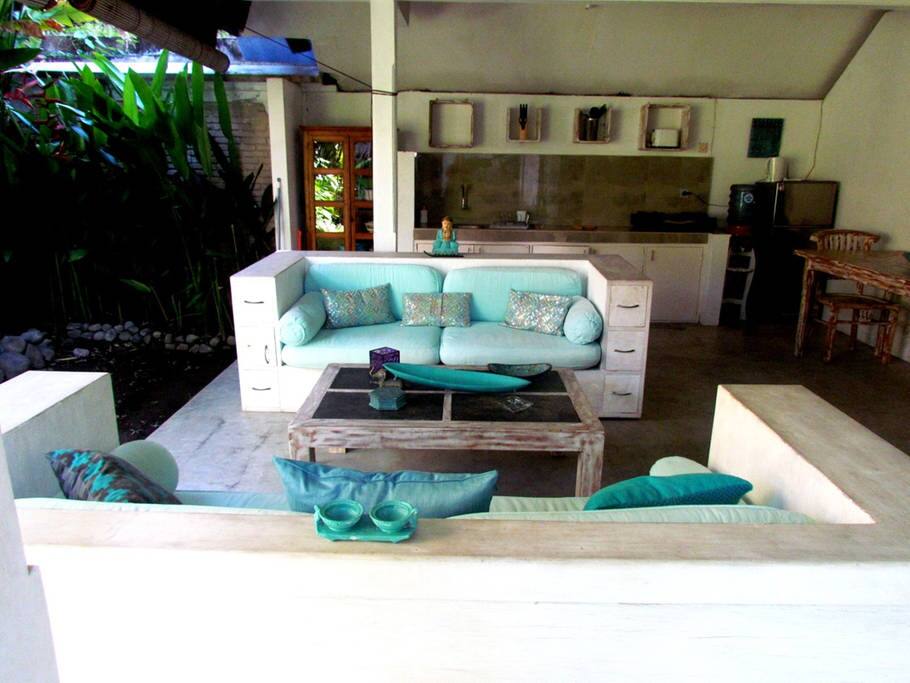 Opened living room&Kitchen are