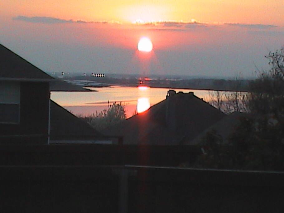 Sunset view from backyard
