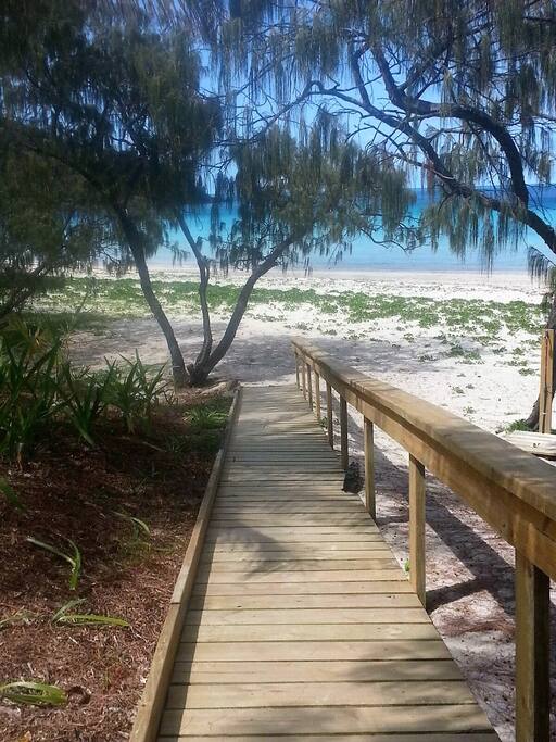 Walk way to glorious Basil Bay