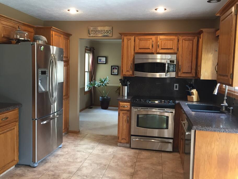Kitchen with granite and stainless steel