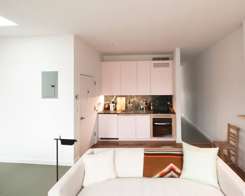 Living room and kitchen