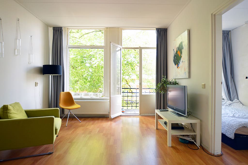 Front view of the living room & balcony