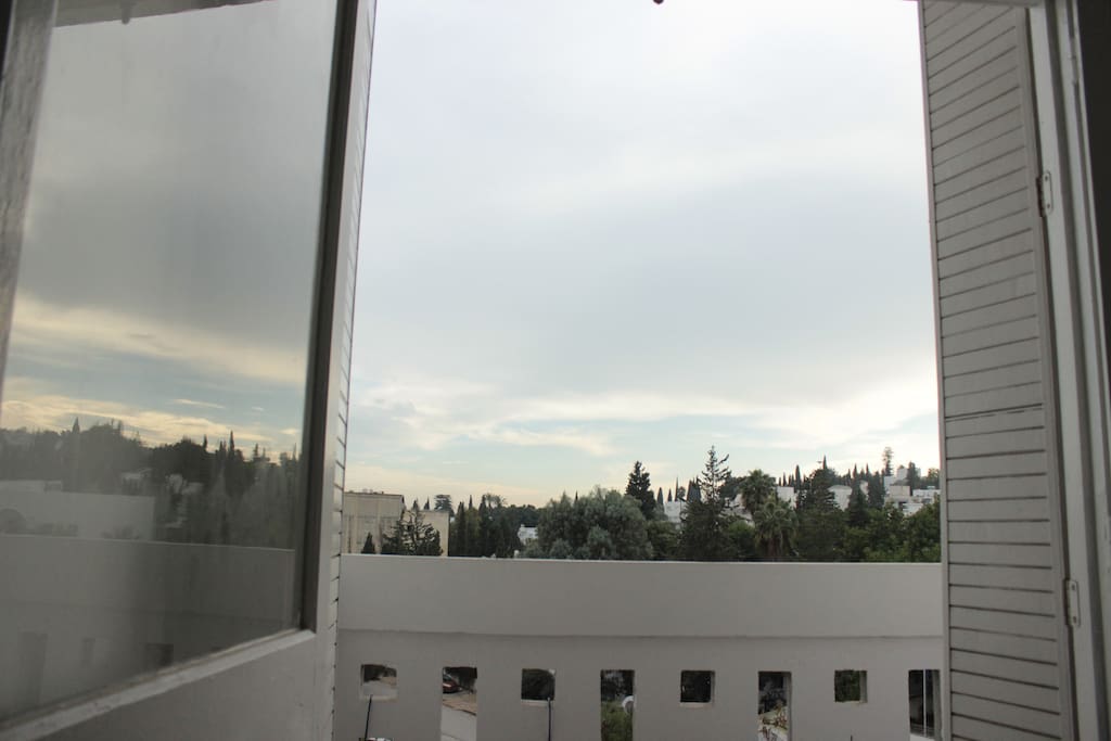 the room's balcony