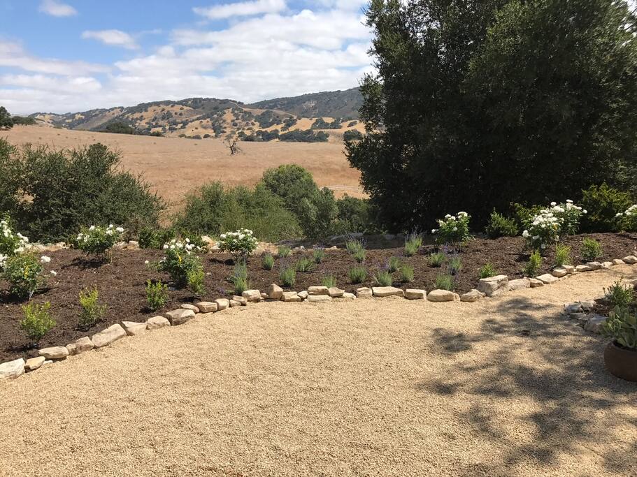 Unobstructed views looking out toward Los Olivos. French doors from bedroom 2 open up to this view. Bedrooms 3 and 4 also look out on this view.