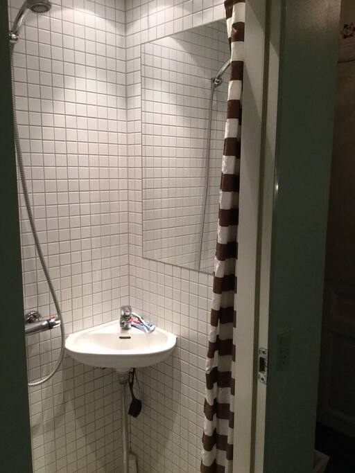 'Copenhagen' Bathroom with tiolet and shower.