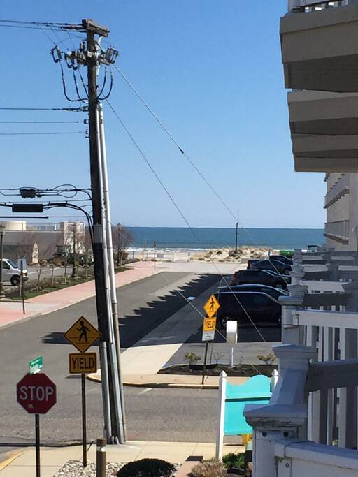 View from main floor balcony