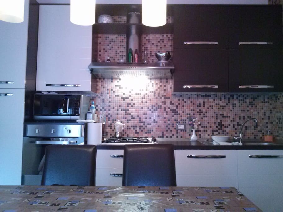 the kitchen