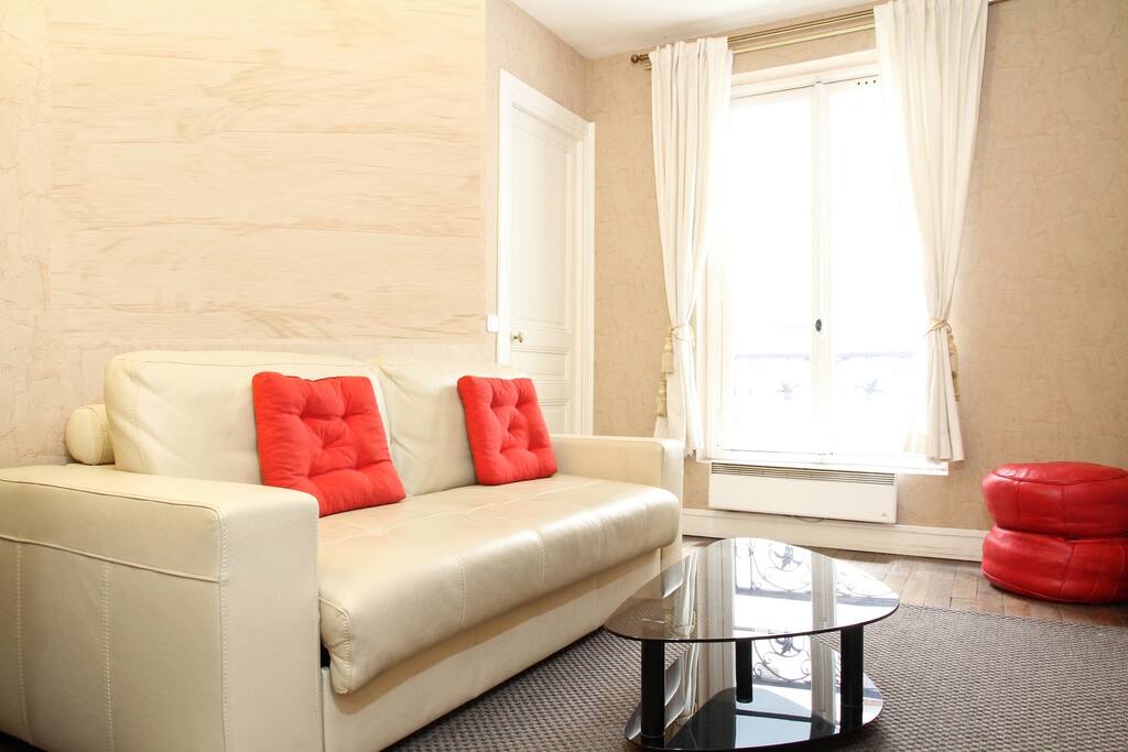 Living Room and a fold-out bed