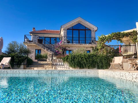 Luxury stone villa stunning views