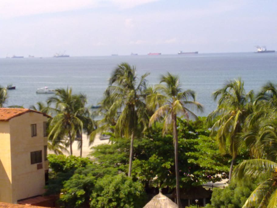 Neighborhood + sea view from balcony