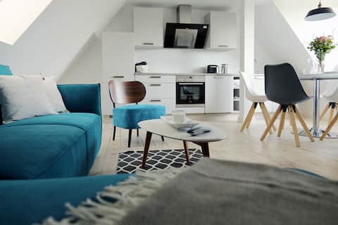 Apartment OG at Strelasund 150 m to the beach.