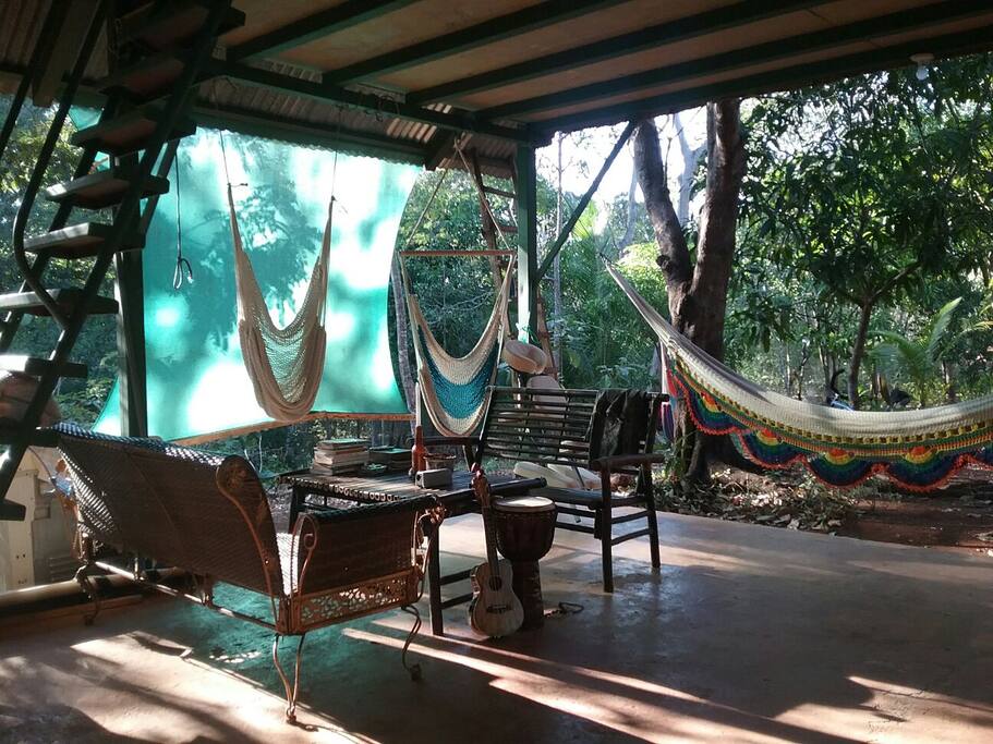 Cook, relax, and make new friends in our communal patio.