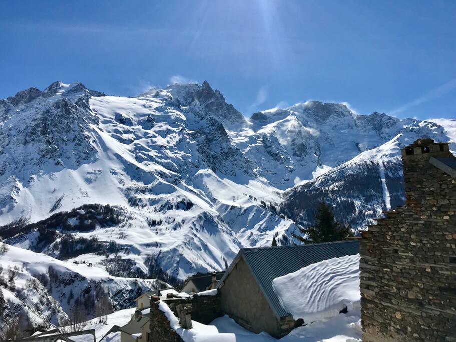 Vue exceptionnelle sur la Meije depuis le balcon