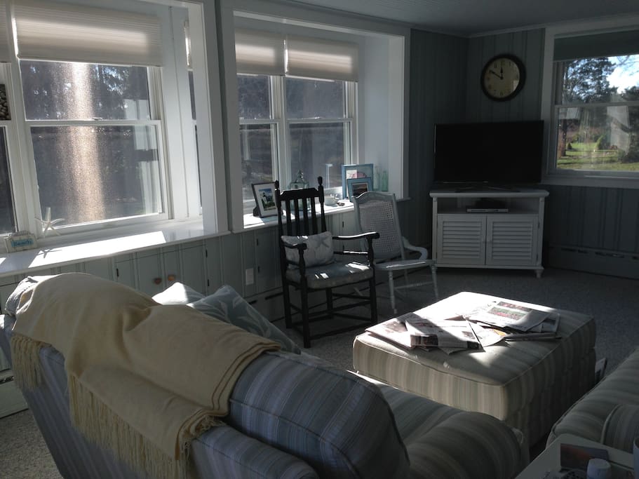 Another view of the sunny living room