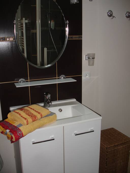 salle de bains avec douche à l'italienne