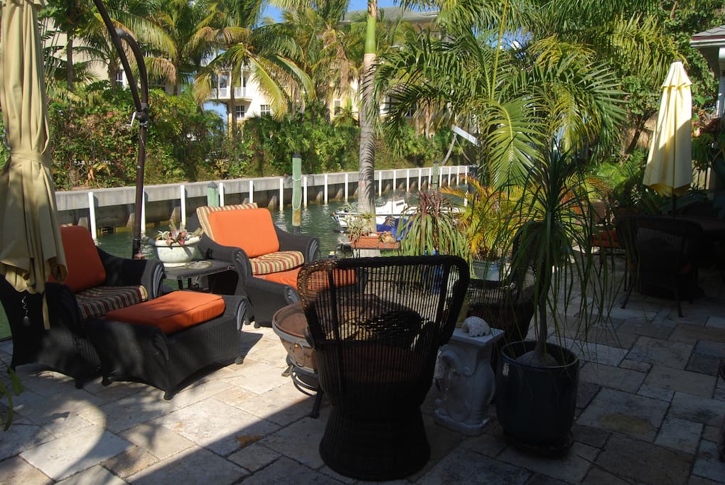 Peaceful outdoor room for morning coffee or evening relaxation