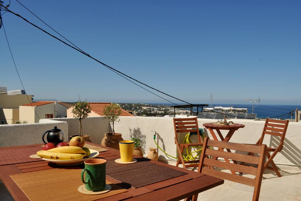 The sea view from the dinning area of our veranda