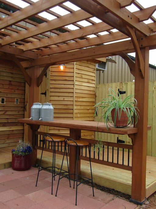 Part of outdoor kitchen, bathroom
