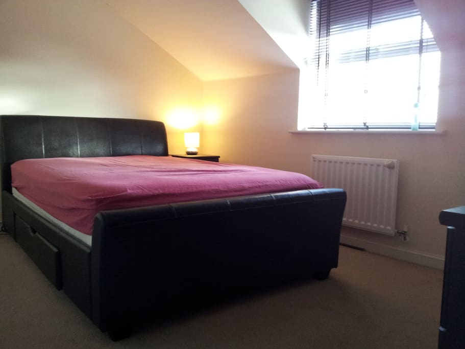 The Ensuite Bedroom. Full bedding provided as standard (duvet, pillows, fresh sheets)