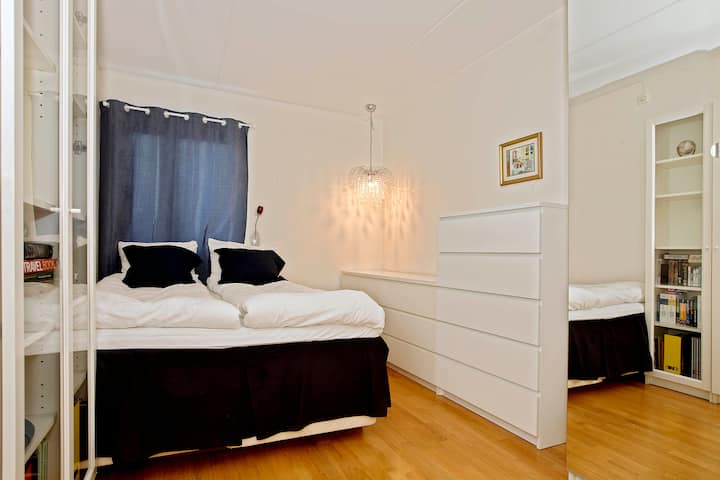The main bedroom with a comfortable double bed.