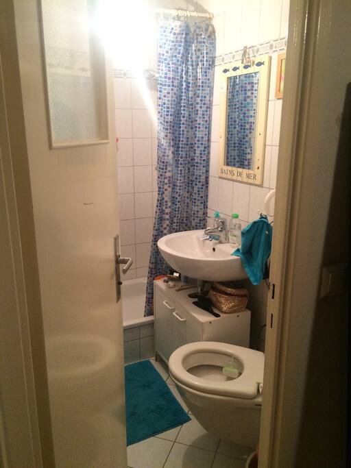 Also a lovely tiny bathroom